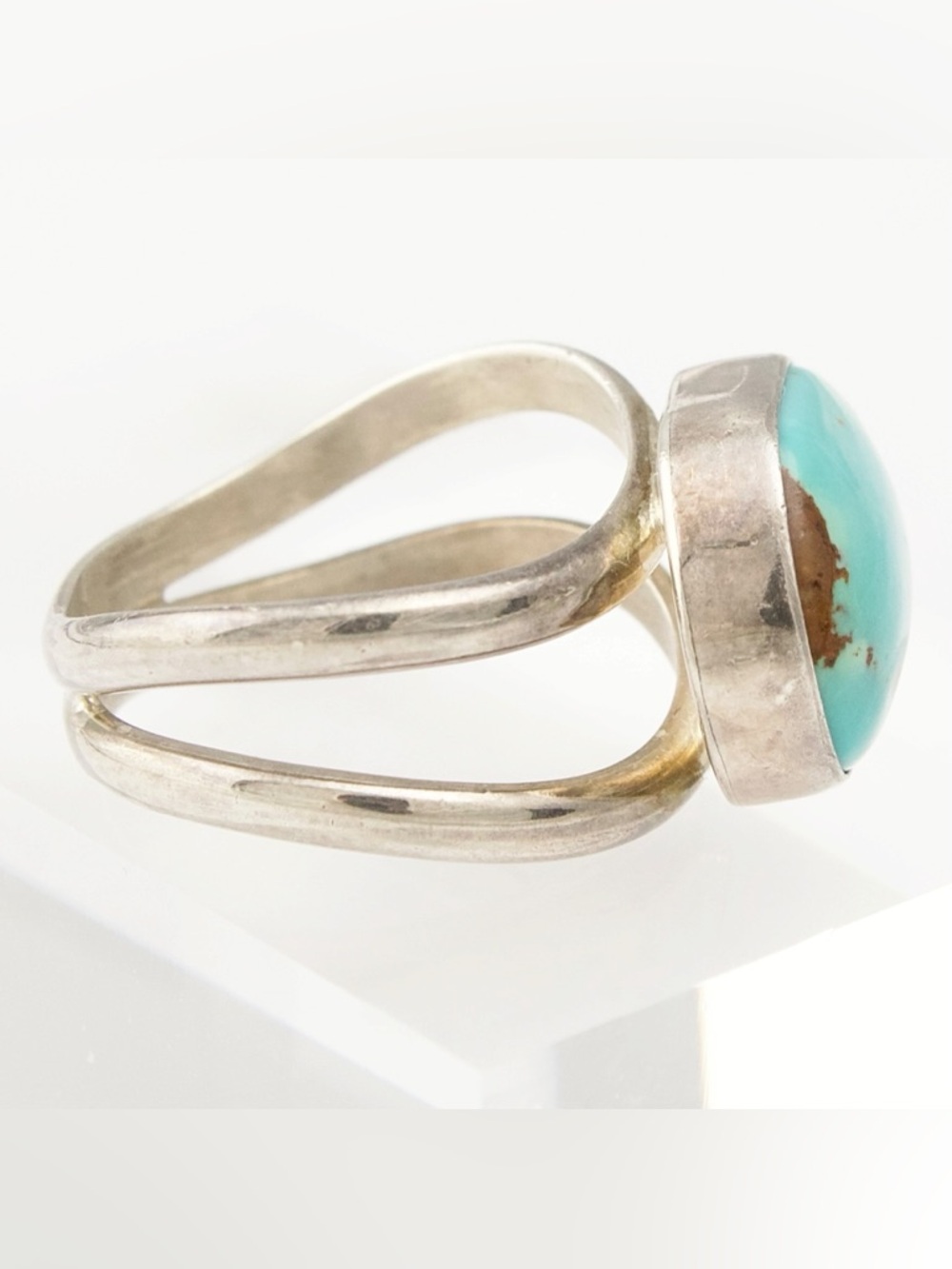 Genuine Turquoise Sterling Silver Ring by Jay King Desert Rose Trading Size 7 - Picture 4 of 7
